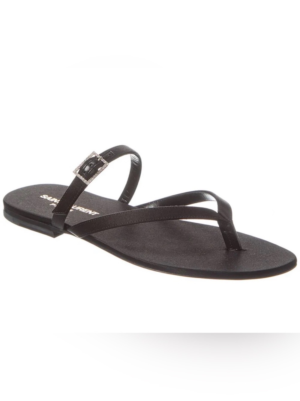NEW Saint Laurent Laszio Satin Sandals